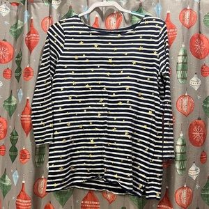 Old navy striped cotton 3/4 sleeve top